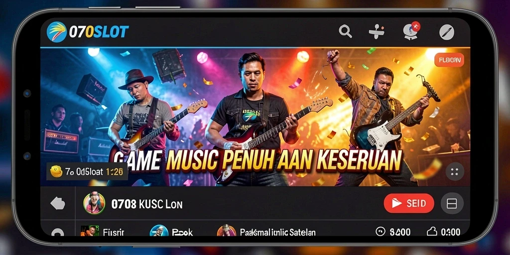 Screenshot dari gameplay 070SLOT yang menunjukkan keseruan permainan musik.