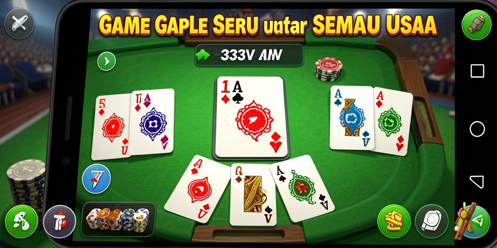 Tampilan gameplay Gaple yang seru dan interaktif.
