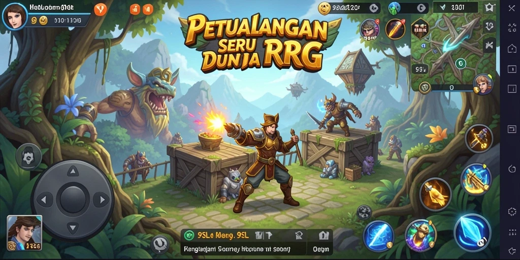 Screenshot memperlihatkan karakter beraksi dalam pertarungan epik di dunia RPG.