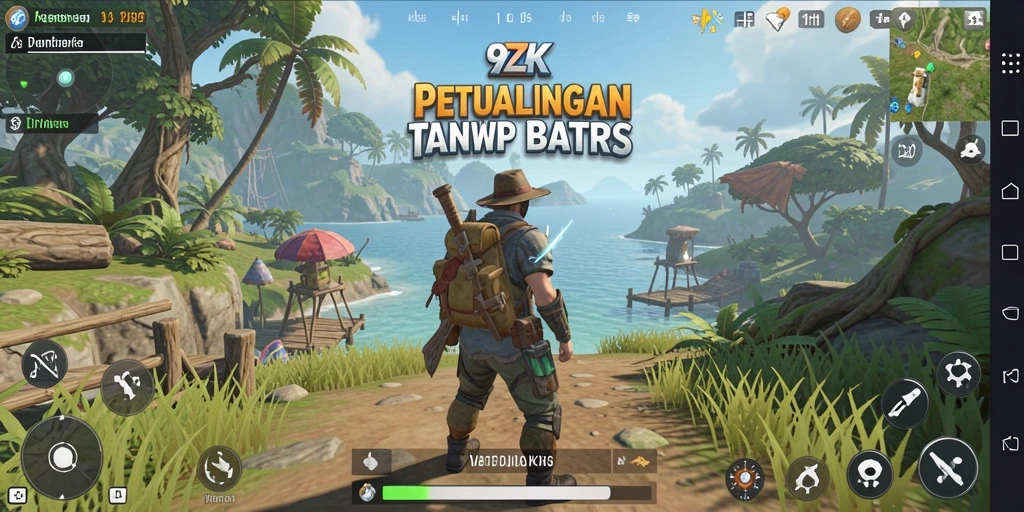 Screenshot menampilkan aksi seru dalam dunia terbuka 9ZK.