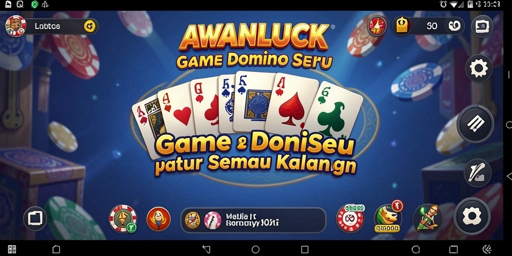 Tampilan gameplay Domino yang seru dan interaktif di AWANLUCK.