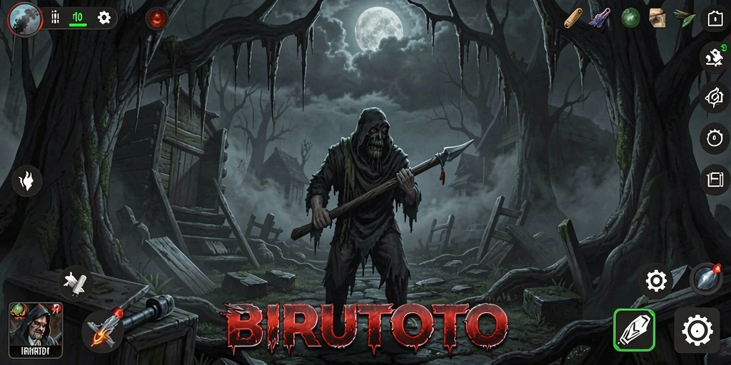 Gameplay BIRUTOTO yang menegangkan dengan atmosfer Horror yang kental.