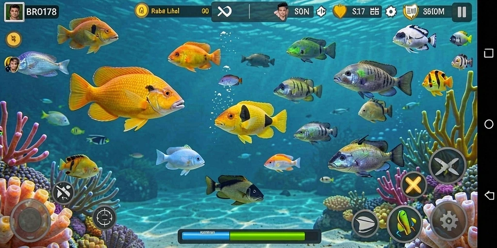 Tampilan gameplay seru saat menangkap ikan dalam BRO178.