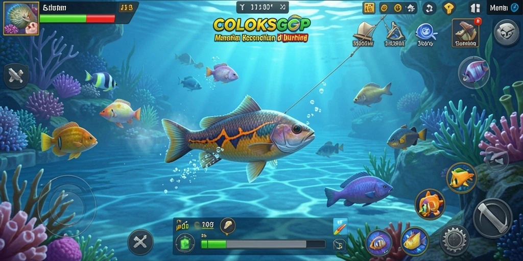 Tampilan gameplay COLOKSGP yang menakjubkan saat memancing.