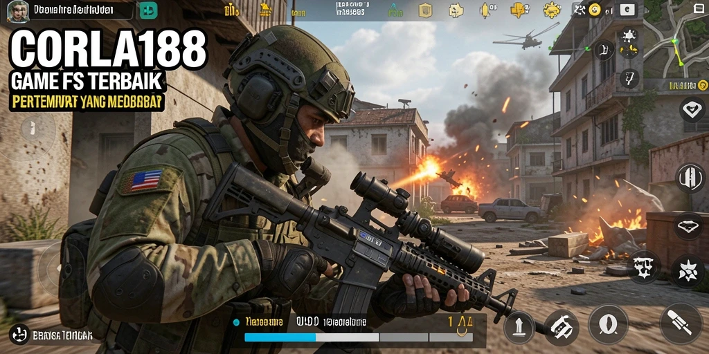 Gameplay seru dari CORLA188 menampilkan aksi tembak-menembak yang intens.