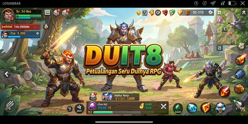 Screenshot gameplay DUIT8 menampilkan aksi petualangan RPG yang mendebarkan.
