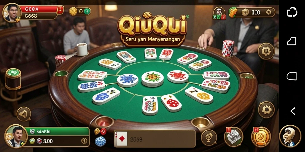 Tampilan utama G668 dengan gameplay QiuQiu yang menegangkan.