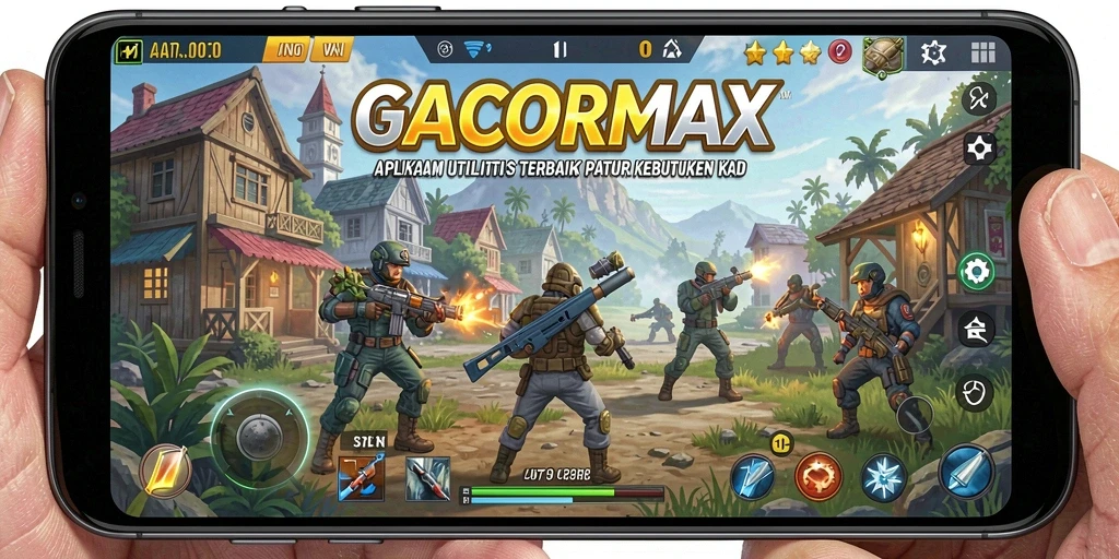Tampilan utama GACORMAX dengan berbagai fitur utilitas yang mudah diakses.