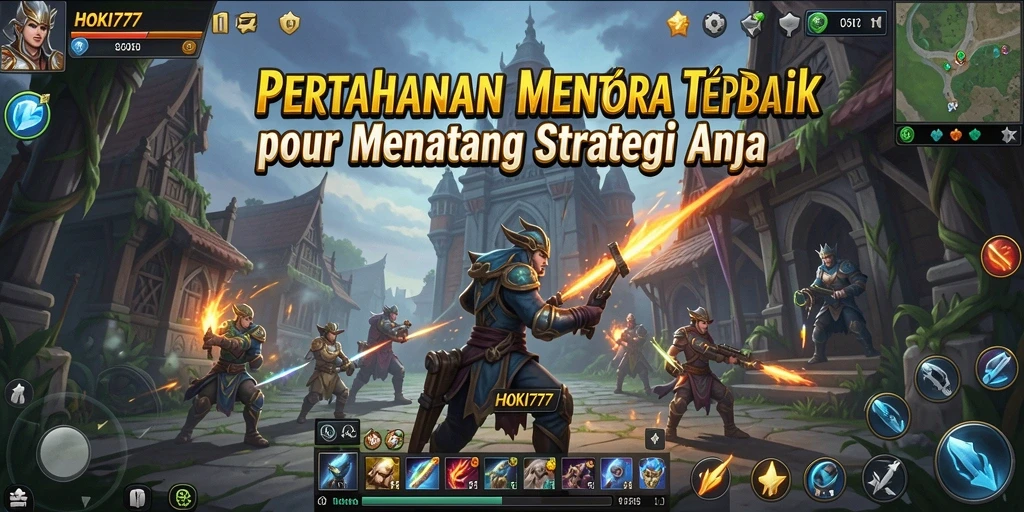 Gameplay HOKI777 dengan menara yang menantang dan musuh beragam.