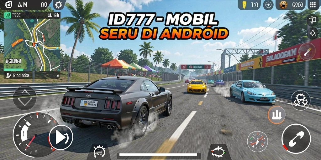 Screenshot utama ID777 menampilkan momen balapan yang mendebarkan.
