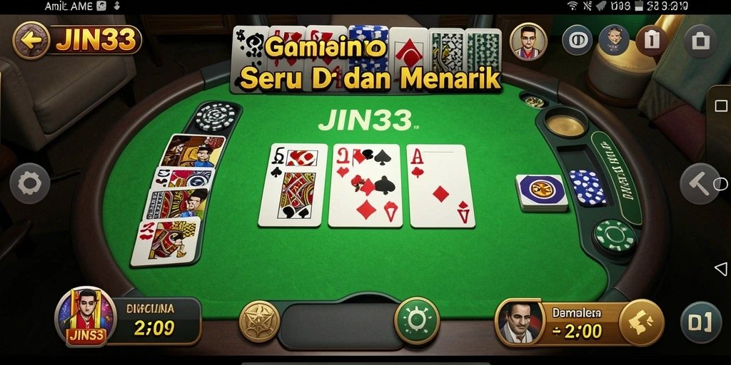 Tampilan gameplay seru dalam permainan Domino JIN33.
