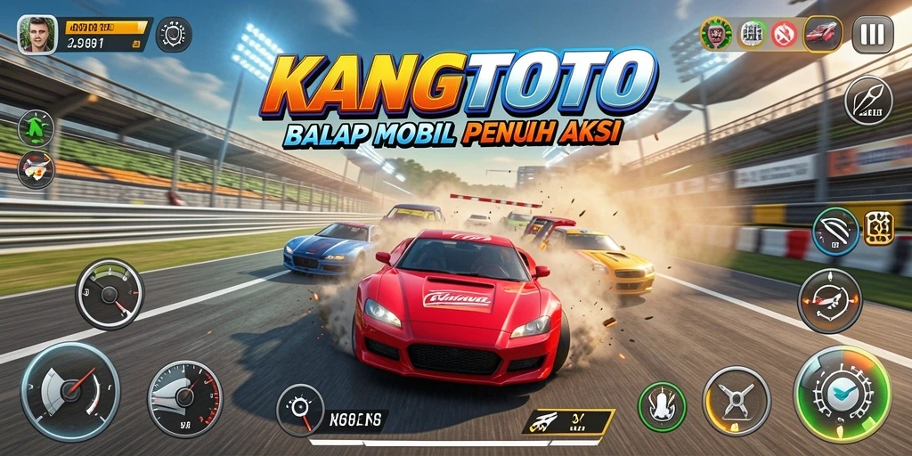 Gameplay balap KANGTOTO yang seru dan menantang.