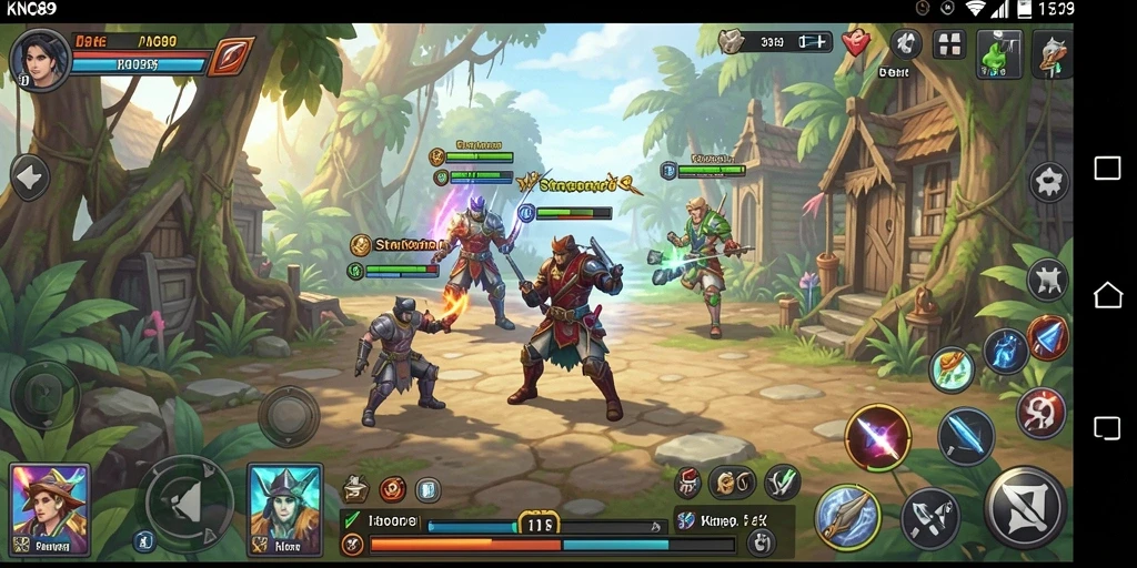 Screenshot gameplay KNO89 menunjukkan aksi strategi yang mendebarkan.