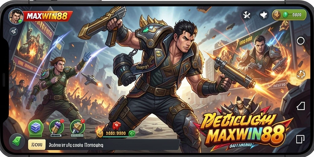 Tangkapan layar gameplay MAXWIN88 menampilkan aksi yang mendebarkan.