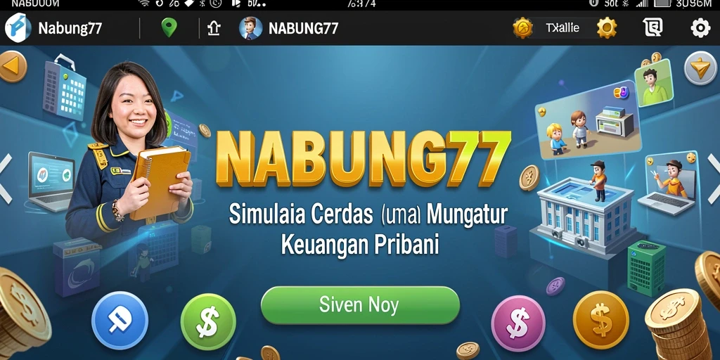 Tampilan gameplay <strong>NABUNG77</strong> menunjukkan interaksi pengguna dengan pengelolaan keuangan.