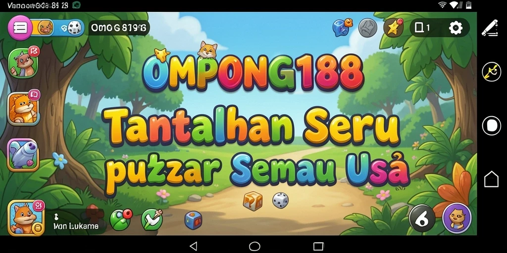 Tampilan permainan OMPONG188 dengan berbagai puzzle menarik.