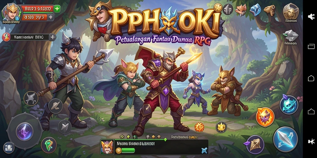 Tampilan gameplay PPHOKI dengan aksi petualangan RPG yang mendebarkan.
