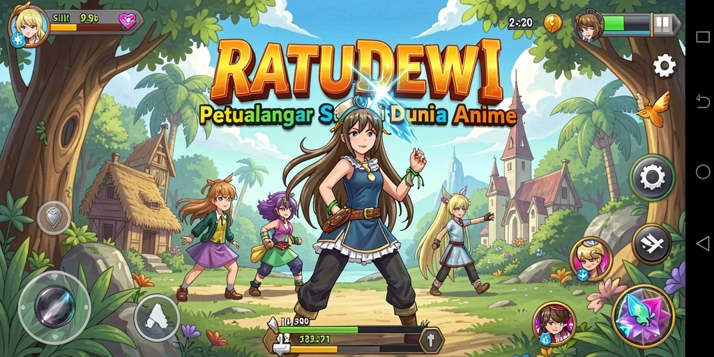 Screenshot gameplay menampilkan aksi seru karakter Anime.
