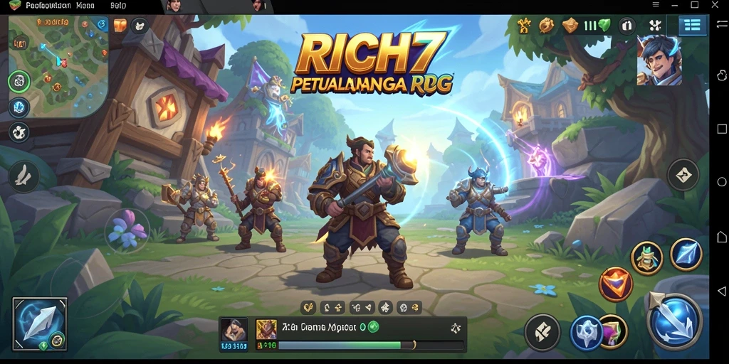 Gameplay RICH7 yang dinamis dan menarik dalam dunia RPG.