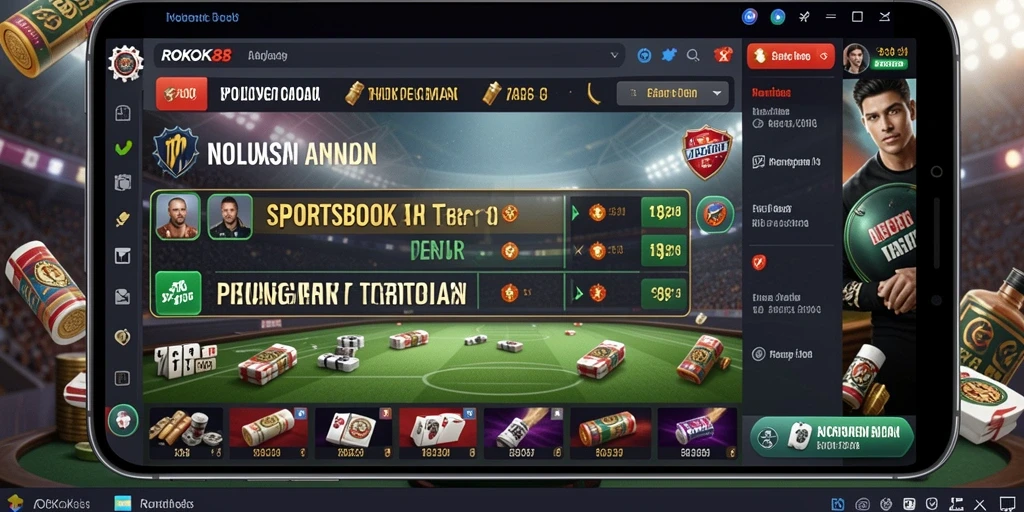 Tampilan gameplay Sportsbook ROKOK88 yang menarik dan intuitif.