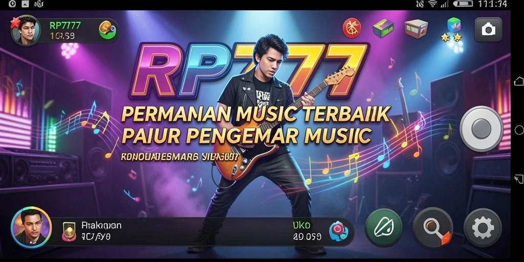 Screenshot RP777 yang menampilkan gameplay penuh warna dan interaktif.
