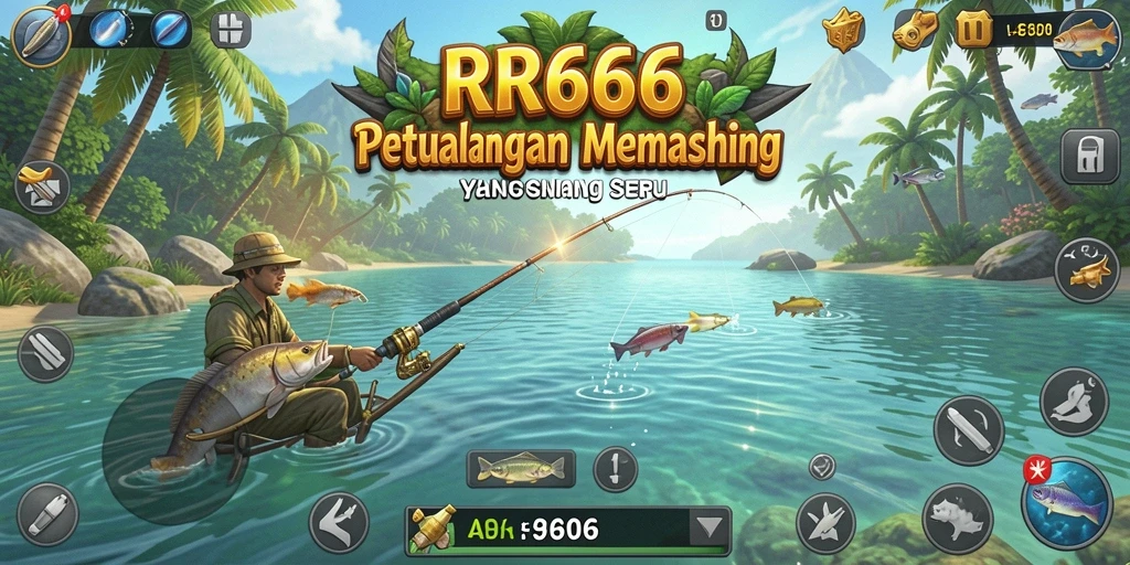 Tampilan aksi memancing yang seru di RR666.