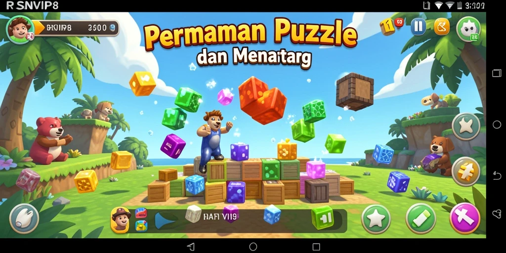 Screenshot gameplay RSNVIP8 menampilkan tantangan Puzzle yang menarik.