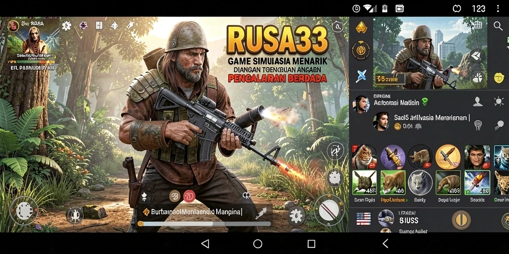 Screenshot utama RUSA33 menampilkan gameplay simulasi yang mendebarkan.