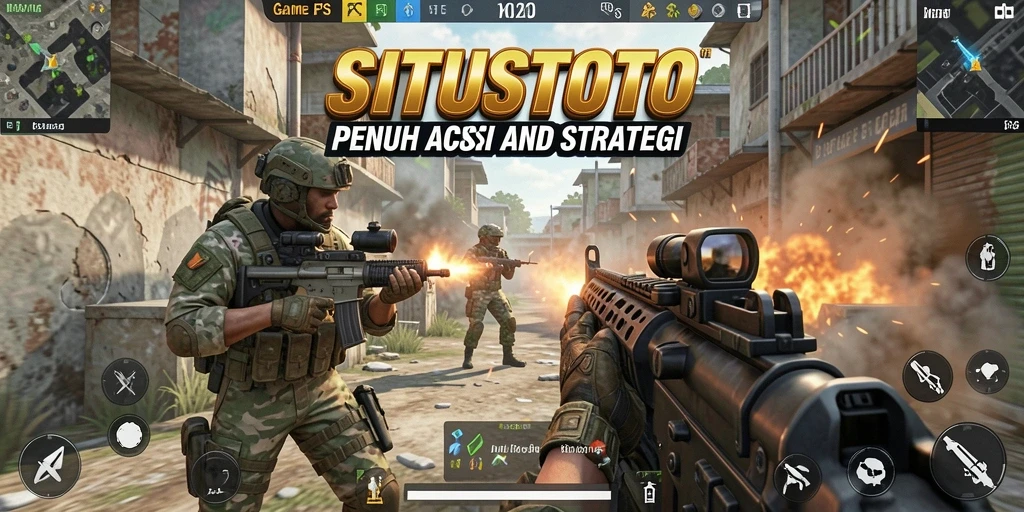 Screenshot gameplay SITUSTOTO dengan aksi tembak-menembak yang intens.
