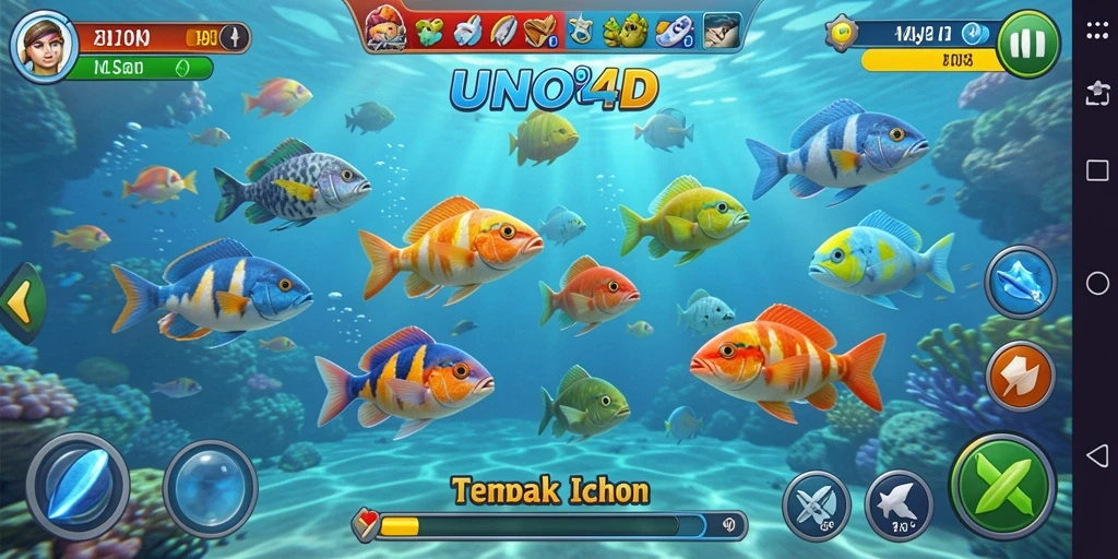 Gameplay menembak ikan yang memukau di UNO4D.