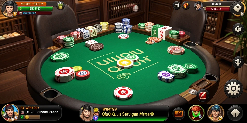 Tampilan gameplay QiuQiu yang seru dan kompetitif.