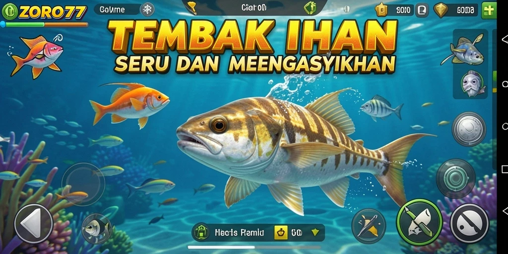 Screenshot gameplay Tembak Ikan ZORO77 yang menakjubkan.
