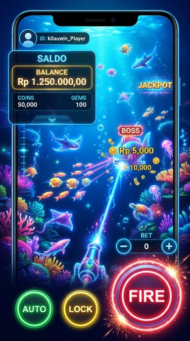 Tampilan antarmuka aplikasi kilauwin yang menarik.